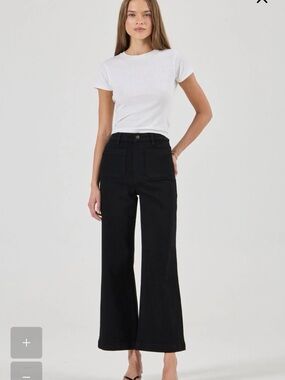 ROLLA'S Black High-Waist Wide-Leg Jeans